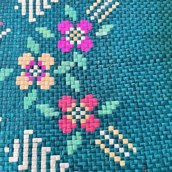 Floral Straw Table Matts 12 Total - Picture 4 of 4